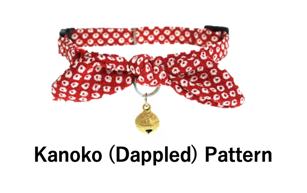 iCat MOSCAPE Lovely Bow Collar – Chirimen Fabric × Knot Ribbon (Insect-Repellent)