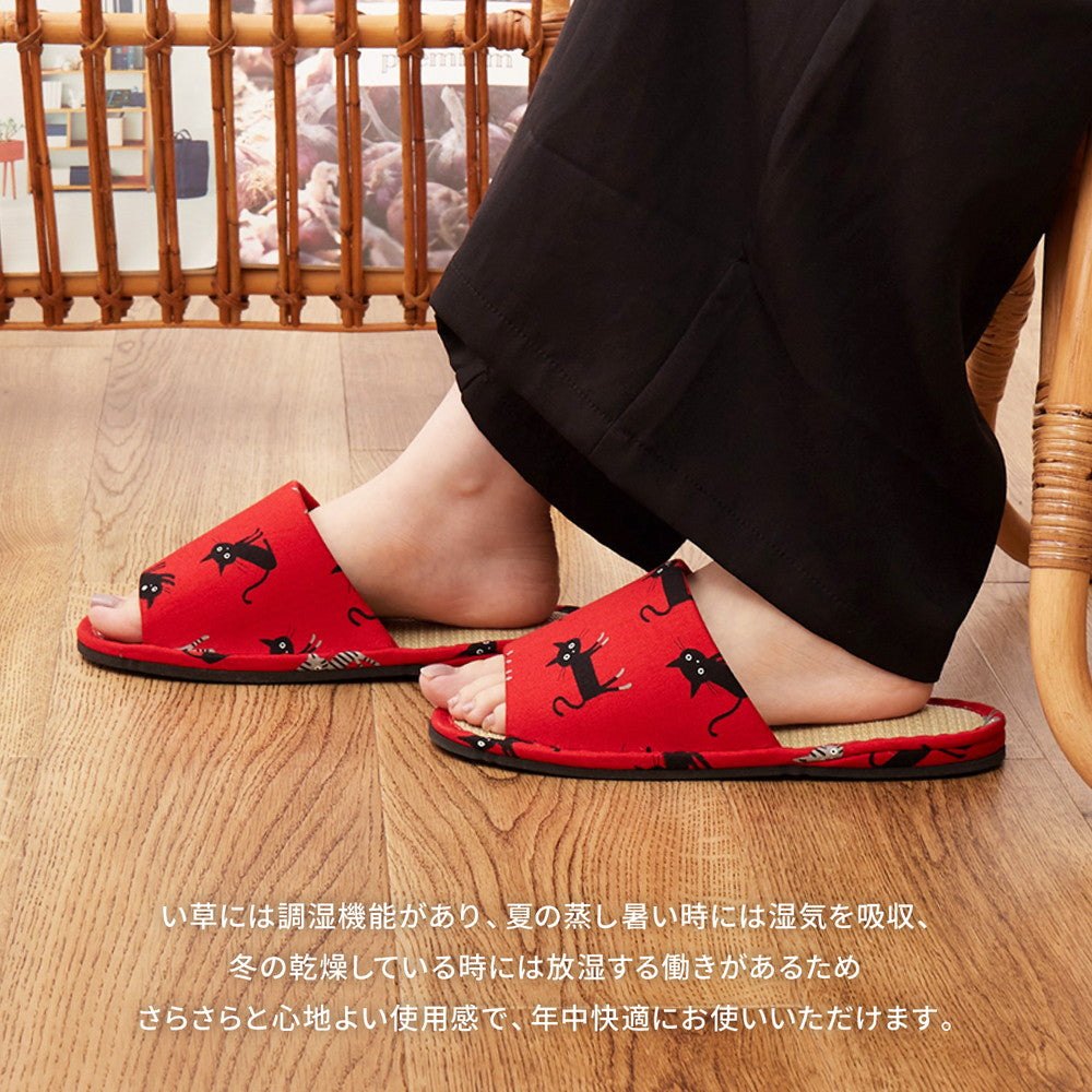 Tatami Slippers “CAT” – Made in Japan