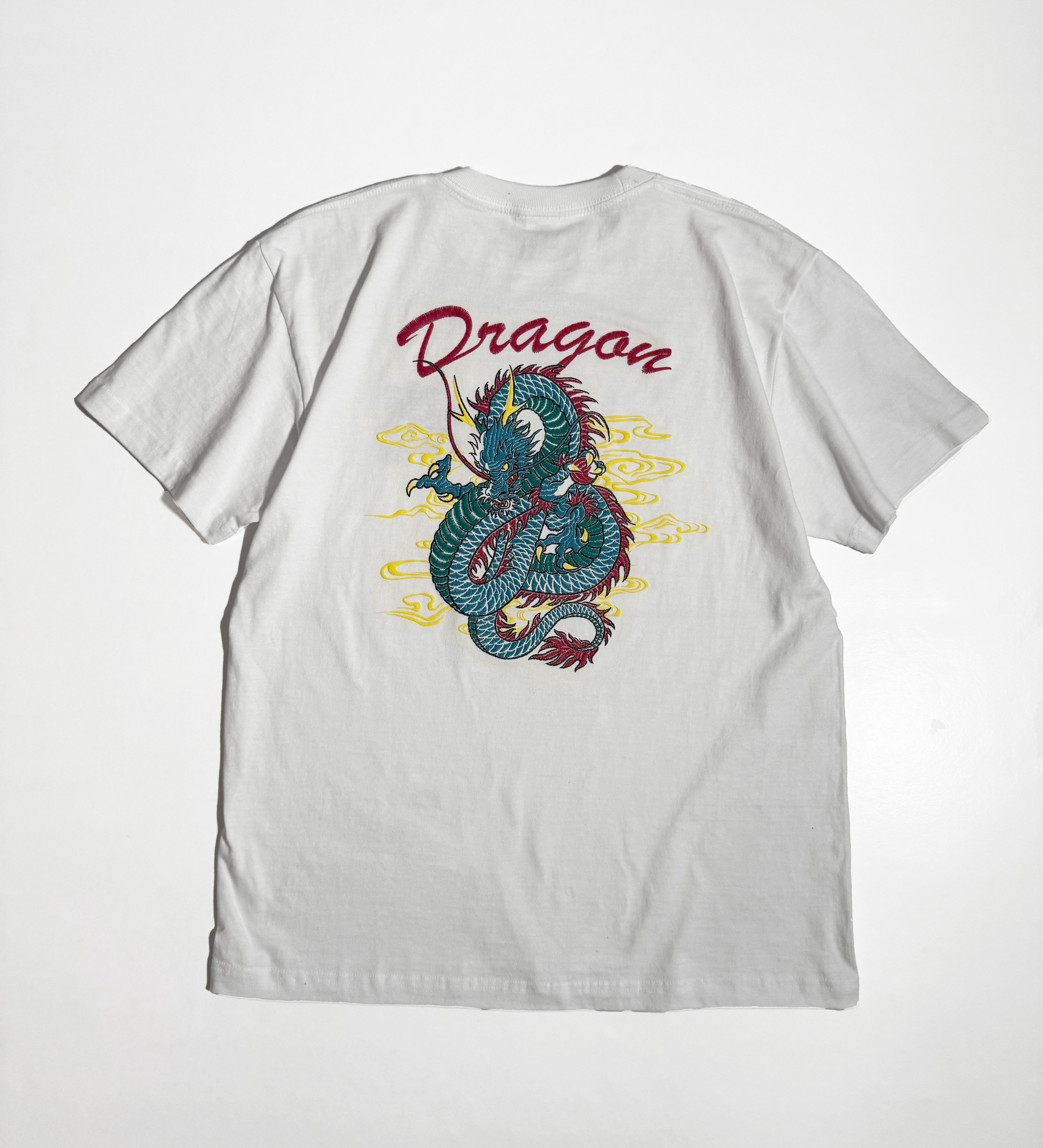 Japanese culture Dragon Embroid-ink T-shirt